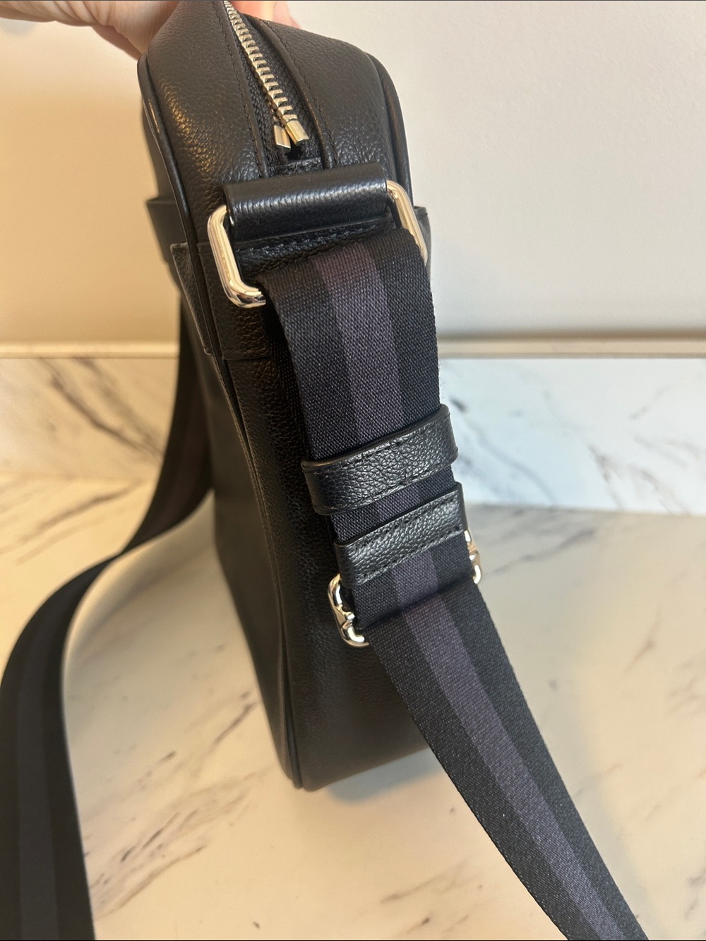 Coach Black Pebbled Leather Messenger Crossbody Bag - Picture 5 of 13